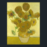 Sunflowers, 1888 (Vincent Van Gogh) Poster<br><div class="desc">Sunflowers (original title, in French: Tournesols) are the subject of two series of still life paintings by the Dutch painter Vincent van Gogh. The earlier series executed in Paris in 1887 depicts the flowers lying on the ground, while the second set executed a year later in Arles shows bouquets of...</div>