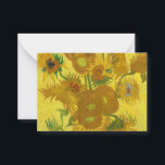 Sunflowers, 1889 by Vincent van Gogh Card<br><div class="desc">Vincent van Gogh - Sunflowers,  1889. 
Vincent Willem van Gogh (1853-1890) was a Dutch Post-Impressionist painter who posthumously became one of the most famous and influential figures in Western art history.</div>