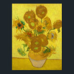 Sunflowers, 1889 by Vincent van Gogh Poster<br><div class="desc">Vincent van Gogh - Sunflowers,  1889. 
Vincent Willem van Gogh (1853-1890) was a Dutch Post-Impressionist painter who posthumously became one of the most famous and influential figures in Western art history.</div>