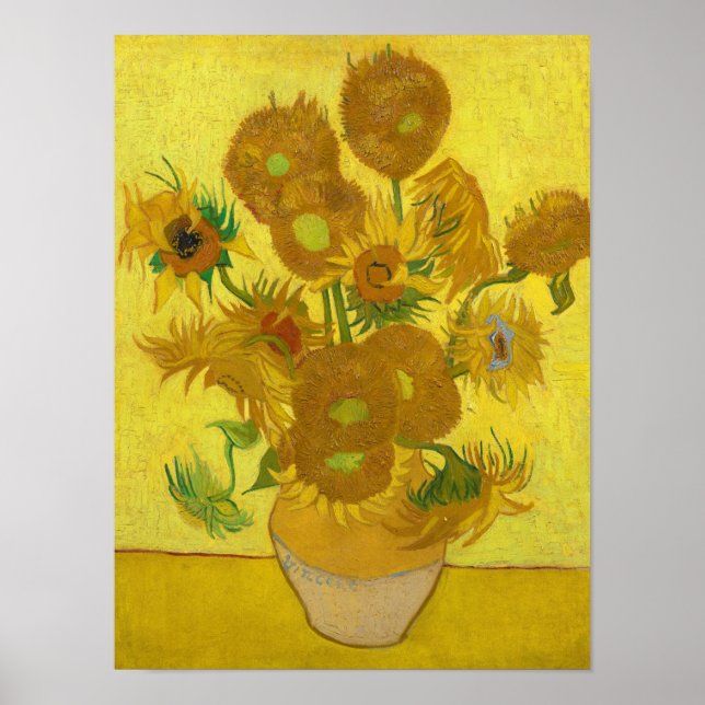 Sunflowers, 1889 by Vincent van Gogh Poster (Front)