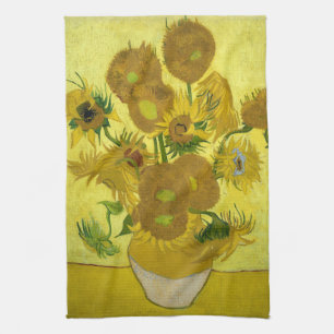 Sunflowers, 1889 tea towel