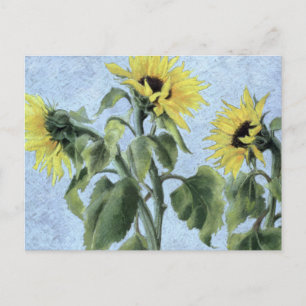 Sunflowers 1996 postcard