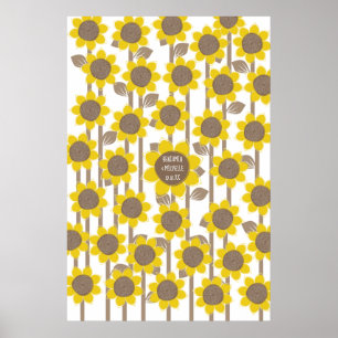 Sunflowers -250 Signature Guest Book Alternative