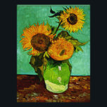 Sunflowers, 3, by Vincent van Gogh Poster<br><div class="desc">Famous painting by Vincent van Gogh,  Sunflowers Three</div>