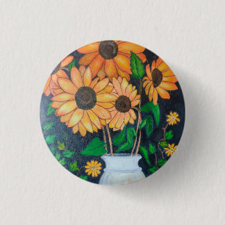 Sunflowers 3 Cm Round Badge