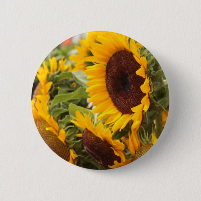 Sunflowers 6 Cm Round Badge (Front)