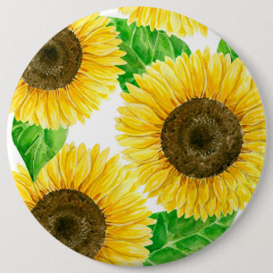 Sunflowers 6 Cm Round Badge