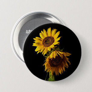 Sunflowers 7.5 cm round badge