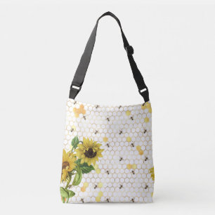 sunflowers and Bee Crossbody Bag