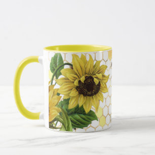 SUNFLOWERS AND BEES MUG