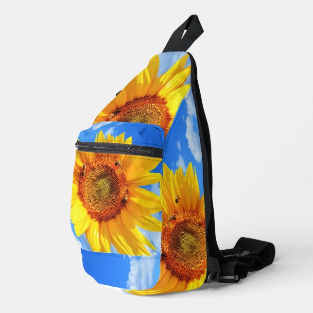 Sunflowers and Bees Sling Bag (Right Corner)
