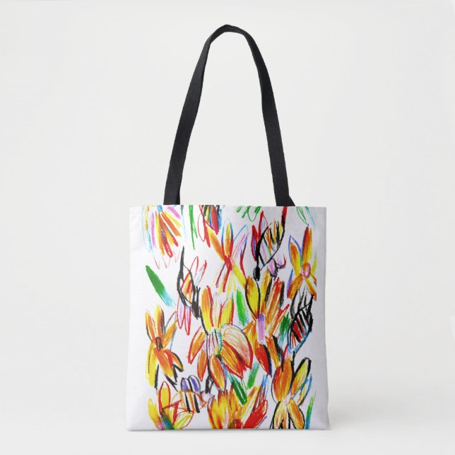 Sunflowers and bees  tote bag (Front)