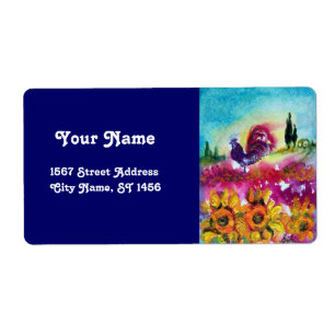 SUNFLOWERS AND BLACK ROOSTER