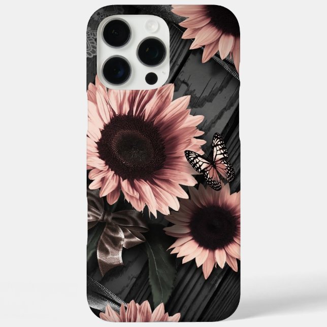 Sunflowers and Butterflies Case-Mate iPhone Case (Back)