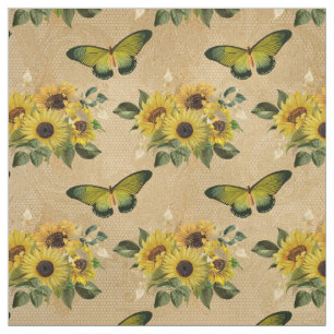 Sunflowers and Butterflies Fabric