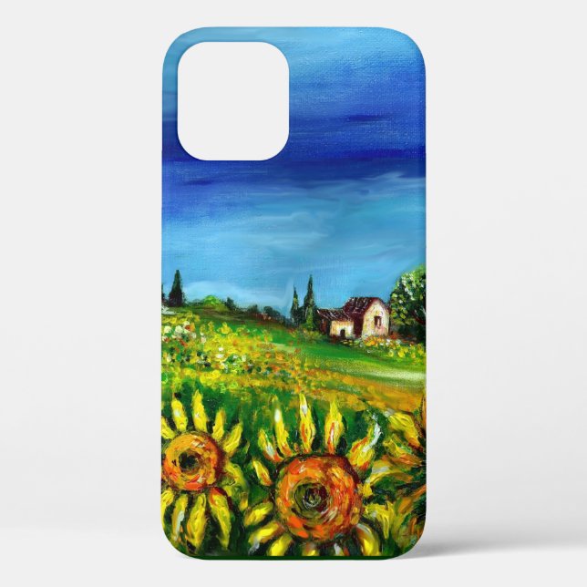 SUNFLOWERS AND COUNTRYSIDE IN TUSCANY Case-Mate iPhone CASE (Back)