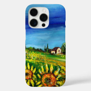 SUNFLOWERS AND COUNTRYSIDE IN TUSCANY iPhone 16 PRO CASE