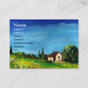 SUNFLOWERS AND COUNTRYSIDE IN TUSCANY- ITALY BUSINESS CARD