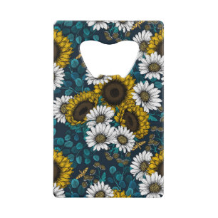 Sunflowers and daisies, summer garden 2