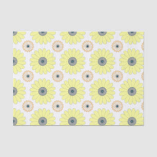 Sunflowers and daisy seamless floral pattern tissue paper