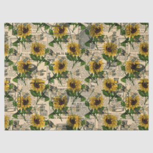 Sunflowers and Dragonflies Series Design 14 Tissue Paper