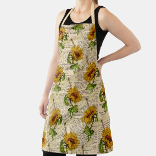 Sunflowers and Dragonflies Series Design 16 Apron