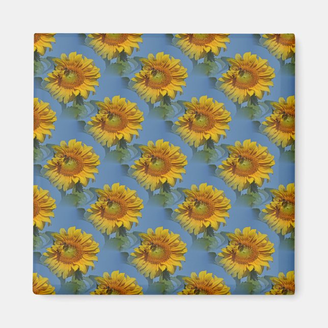 Sunflowers and friends... magnet (Front)