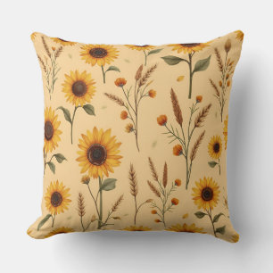 Sunflowers and Grasses,  Author Natasha Us   Cushion