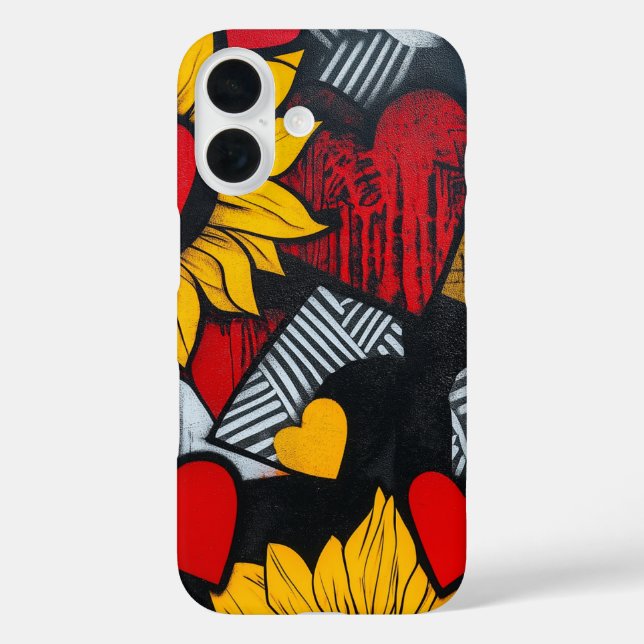 sunflowers and hearts Case-Mate iPhone case (Back)