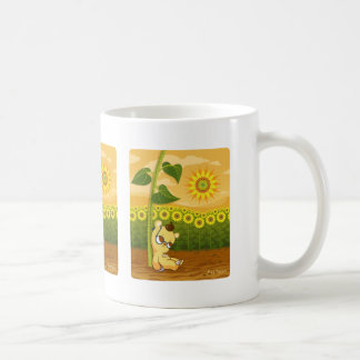 Sunflowers and Kawaii Bear Coffee Mug