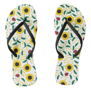 Sunflowers and Ladybugs Pattern Thongs