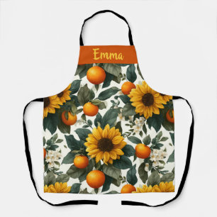 Sunflowers and Oranges Autumn Design Apron