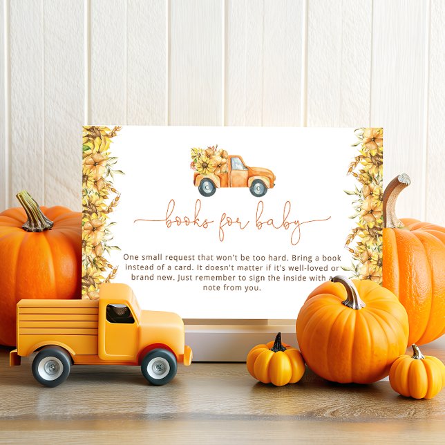 Sunflowers and Pumpkin Books for Baby Insert Card (Creator Uploaded)