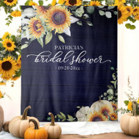 Sunflowers and Pumpkin Fall Bridal Shower Backdrop