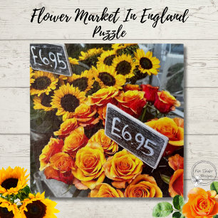 Sunflowers and Roses at the Market Photo Jigsaw Puzzle