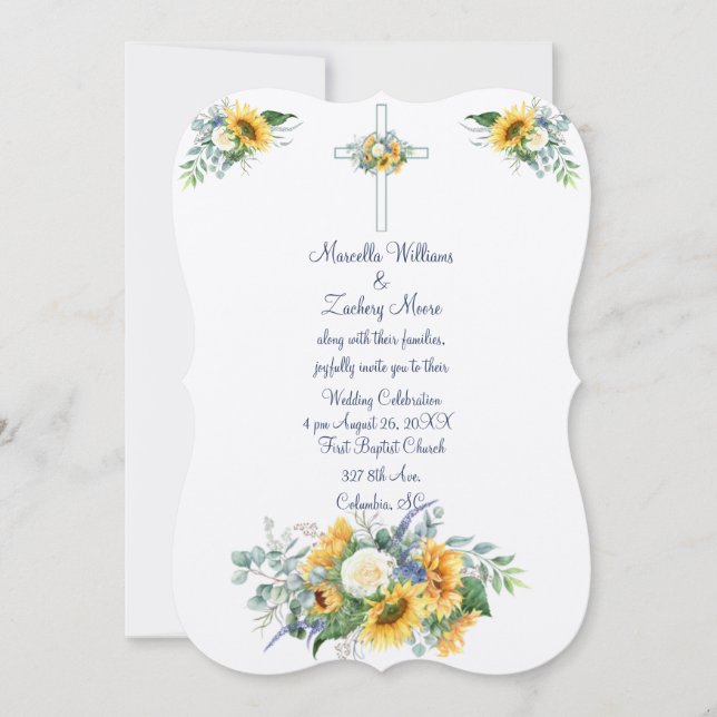 Sunflowers and Song of Solomon Invitation (Front)