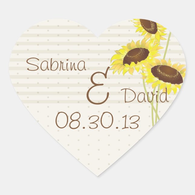 Sunflowers And Stripes Collection Envelope Seal (Front)