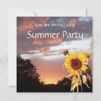 SUNFLOWERS AND SUMMER SUNSET RUSTIC WEDDING PARTY