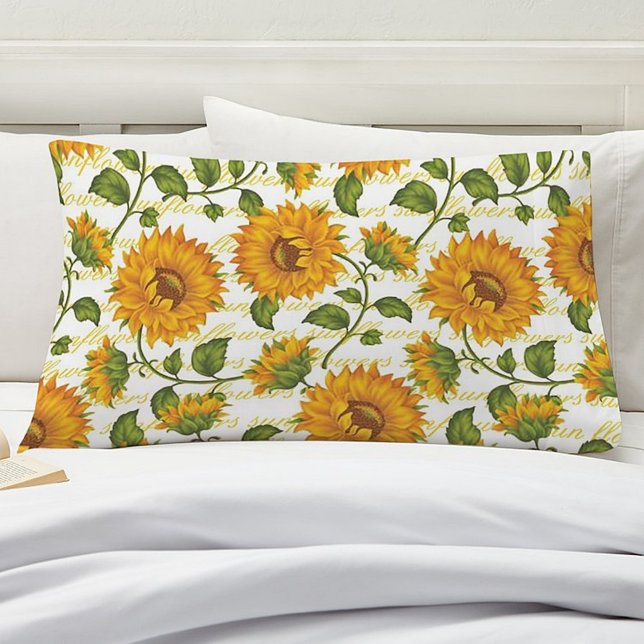 Sunflowers and text pillowcase (Creator Uploaded)