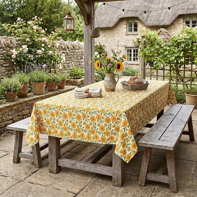 Sunflowers and text tablecloth (Creator Uploaded)
