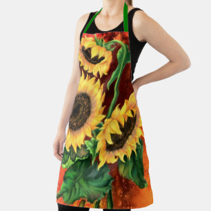 Sunflowers Apron - Painting