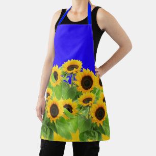 Sunflowers Apron - Ukrainian Flag Colours - Freedo