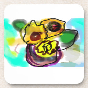 Sunflowers art cool coaster