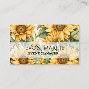 Sunflowers Art Drawing  Business Card