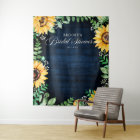 Sunflowers Baby's Breath bridal shower backdrop