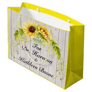 Sunflowers - Back Customisation Large Gift Bag