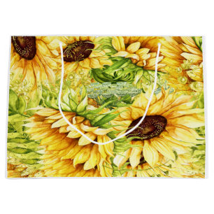 Sunflowers - Back Customisation Large Gift Bag