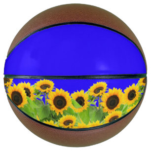 Sunflowers Basketball Ukrainian Flag Colour Suppor