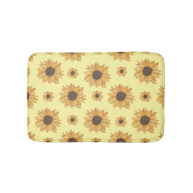 Sunflowers  bath mat (Front)