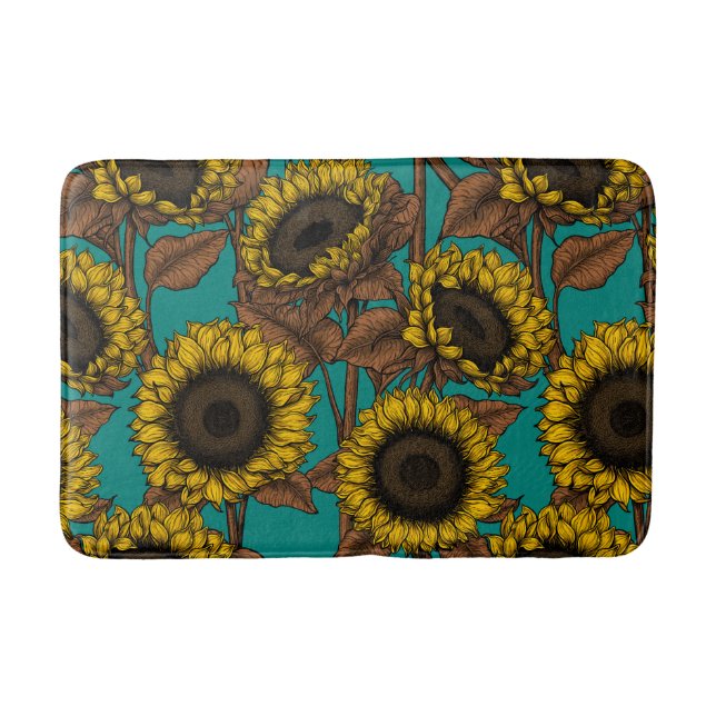 Sunflowers Bath Mat (Front)
